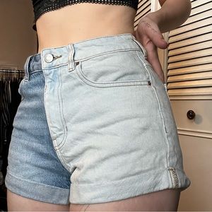 pac sun split dye shorts